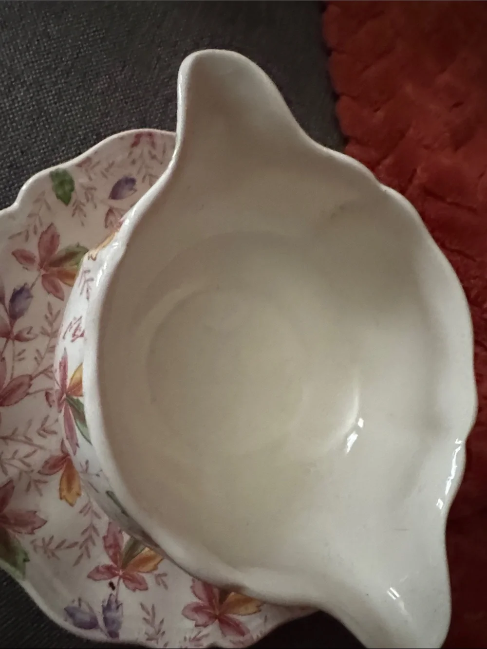 Rare Antique Royal Doulton Salisbury D.6148 Gravy Boat & Attached Underplate Set
